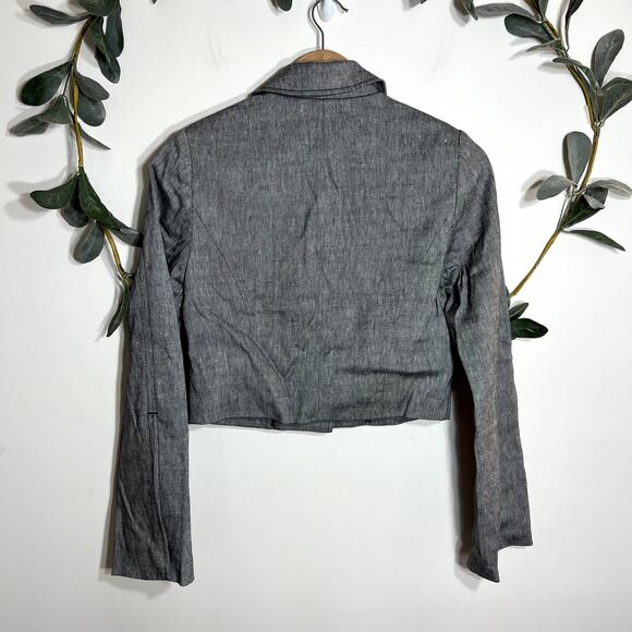 NWT Anthropologie Gray Cropped Blazer - Picture 6 of 6